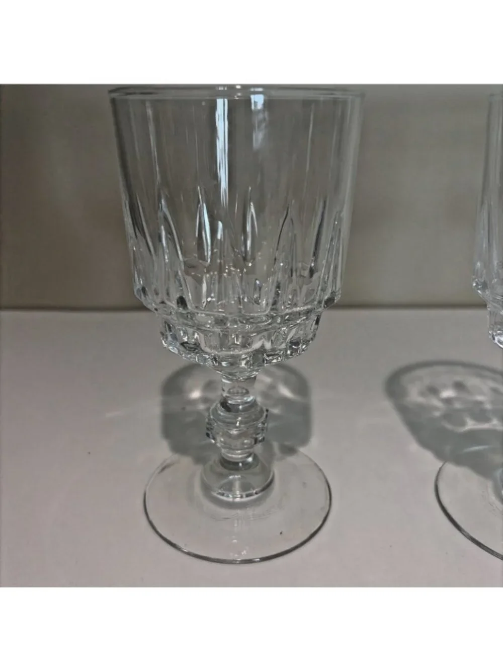 VTG Cristal d'Arques Durand Louvre Wine Glass 6 Ounces France Crystal Set of 6